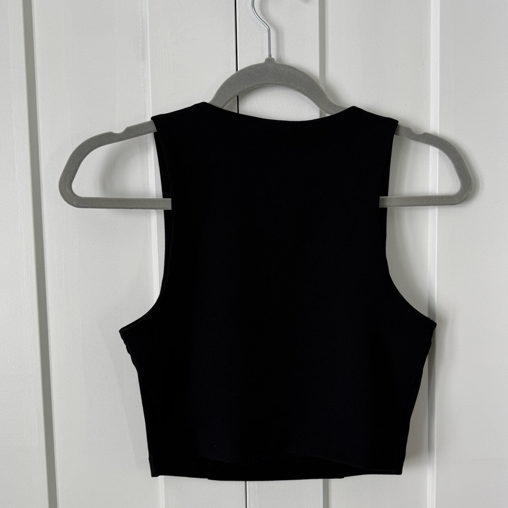 Dynamite Bustier Crop Bare Cupped Crop Top, Black, S - Picture 3 of 5